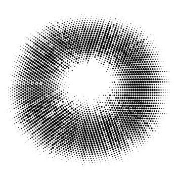 Gradient Of Halftone Black Dots On A White Background Pop Art