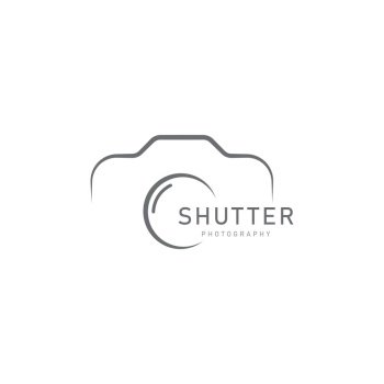 shutter photography logo design template vector icon