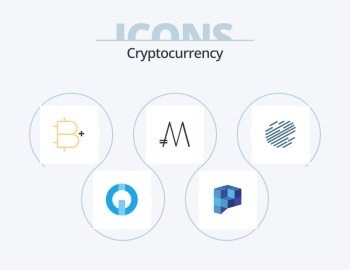 Cryptocurrency Flat Icon Pack 5 Icon Design factom crypto add coin plus