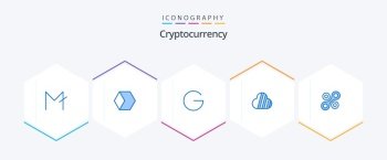 Cryptocurrency 25 Blue icon pack including crypto currency crypto currency gulden crypto sky coin