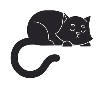 Sleeping Cat. Take a Nap. Pixel Perfect, Editable Stroke Line Icon Stock  Vector - Illustration of lying, indoor: 270226681