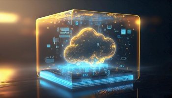 Cloud computing technology concept Futuristic hyper detailed illustration AI generated Cloud computing technology concept Futuristic hyper detail