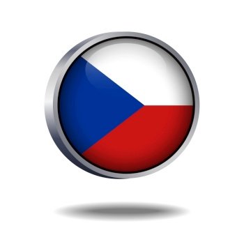 Czech republic set detailed country shape Vector Image