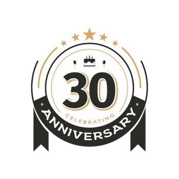 celebrating 30 years vector
