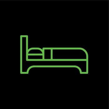 Hotel Room  Bed Icon EPS 10 format