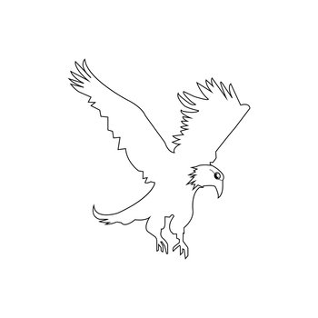 flying eagle outline