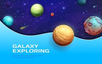 galaxies planets and stars cartoons