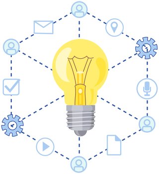 Creating ideas business creative idea concept Vector Image