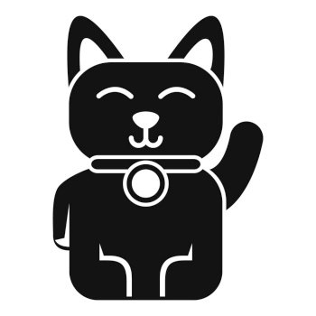 Funny lucky cat icon simple vector. Japan fortune 15152598 Vector
