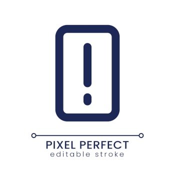 Warning pixel perfect linear ui icon. Exclamation mark in circle. Pay  attention. GUI, UX design. Outline isolated user interface element for app  and web. Editable stroke 12695071 Vector Art at Vecteezy