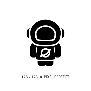 Black hole pixel perfect linear icon. Gravity well. Deep space
