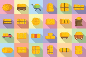 Farm Square Haystack Cartoon Square Haystack