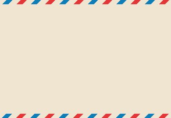 Air Mail Letter Vector Post Stamp Airmail Frame Postcard Blue
