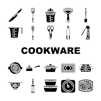 Cartoon kitchen utensils, cooking tools and appliances