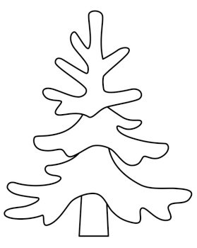 spruce tree coloring page