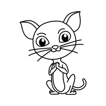 Pretty cat character design Royalty Free Vector Image
