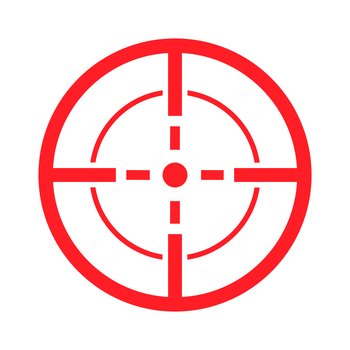 Red aiming icon or target and sniper Royalty Free Vector