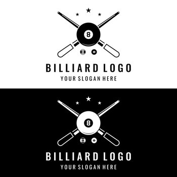 Billiard logo design template