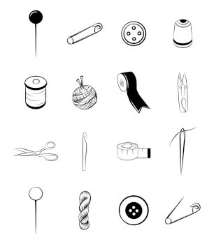 Knitting scissors icon. Cartoon of Knitting scissors vector icon