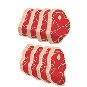 Piece of raw meat on chopping Board. Chops and ingredients. Cooking food.  Kitchen and restaurant elements. Flat cartoon illustration. Fresh pork and  knife 18964750 Vector Art at Vecteezy
