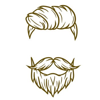 hipster hair drawing