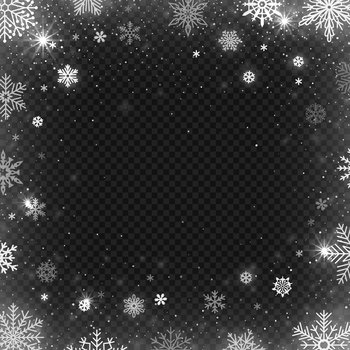 snowflakes vector border