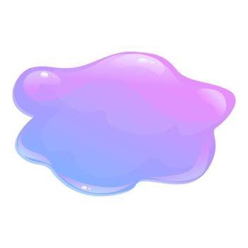 Sticky slime white template banner with copy space. Popular kids