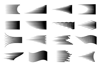 Isolated speed lines the effect of movement Vector Image