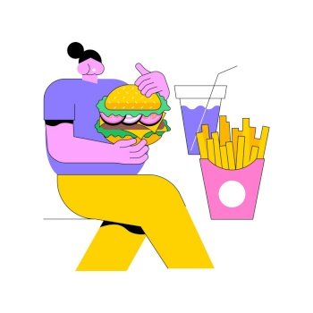 You searched for binge eating disorder. flat cartoon vector illustration