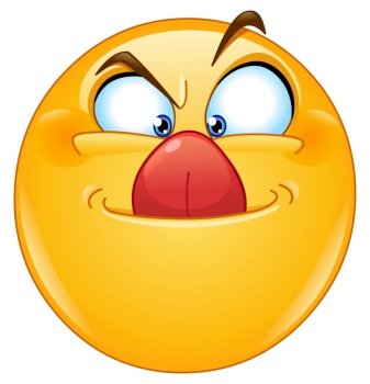 clipart smiley face with tongue out
