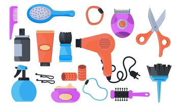hair styling tools clip art