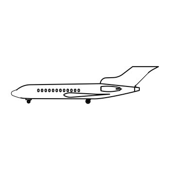 airplane vector outline