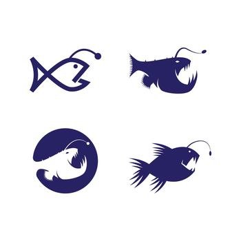 Angler Fishing Logo, Simple Outdoor Fishing Man Silhouette