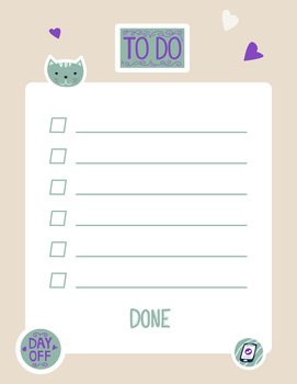 Set stickers for planners and to do lists Vector Image