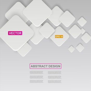 3d cubes white blocks with different lighting Vector Image