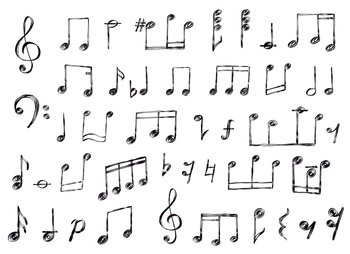 music symbols sketch