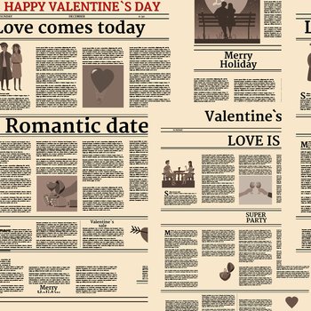Newspaper Seamless Pattern with Old Vintage Unreadable Paper