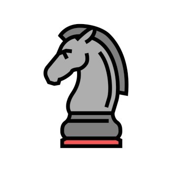 Horse piece chess isolated icon Royalty Free Vector Image
