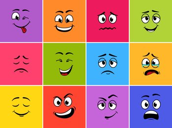 cartoon faces emotions