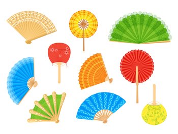 chinese hand fan clipart