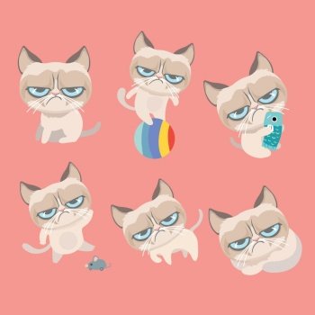Sad Cat Eyes Closed Confounded Emoji Stock Vector by ©get4net 564474290