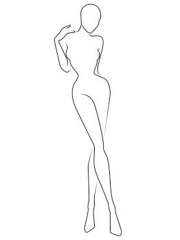 female body drawing outline