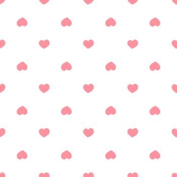 Big Red Heart Seamless Pattern. Wrapping Paper, Textile Template