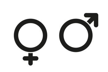 Sex vector icon isolated on white background Female symbol Male sex icon Gender sign EPS 10