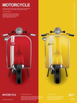 Vintage Motorcycle isolated Vector Illustration