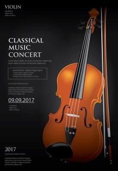 The Classical Music Concept Violin Vector Illustration