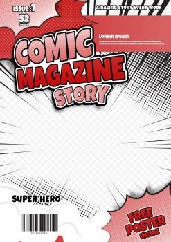 comic book page template design Magazine cover