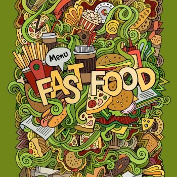 fast food hand lettering and doodles elements background. vector  illustration. fast food hand lettering and doodles elements background  Stock Photos | Royalty Free Subscription | Purestock
