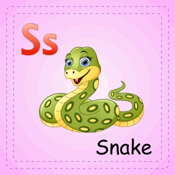 Snake Font Letter R