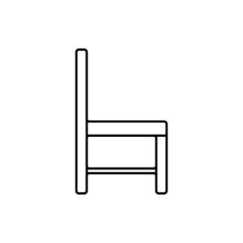 Chair line icon eps 10